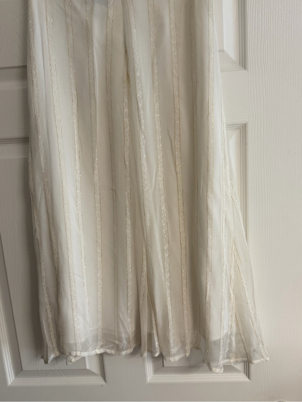 L'Academie Cream Sheer midi skirt - Picture 4 of 11